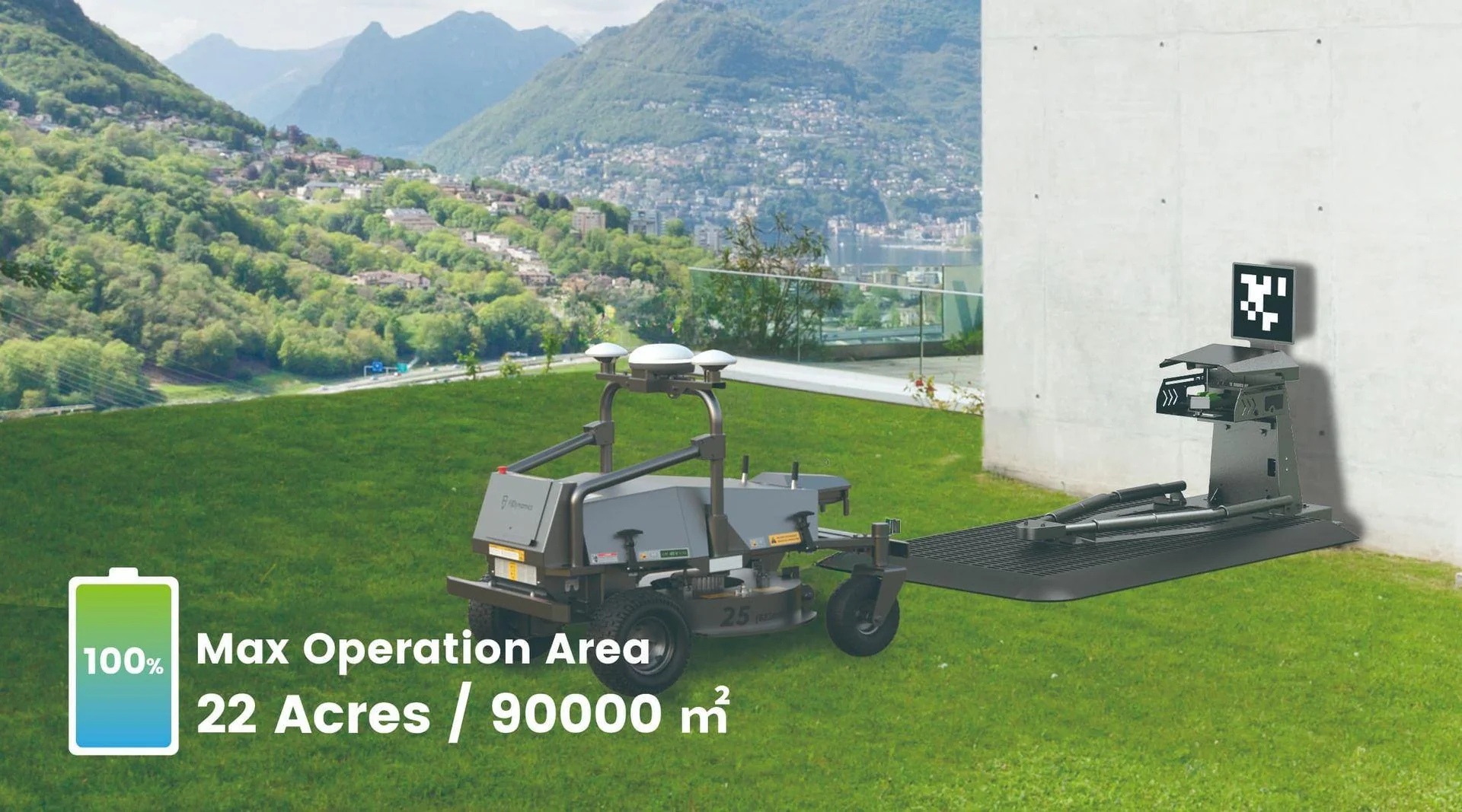 FJD RM21 Autonomous Grass Mower - Commercial Robot Lawn Mower - Image 3