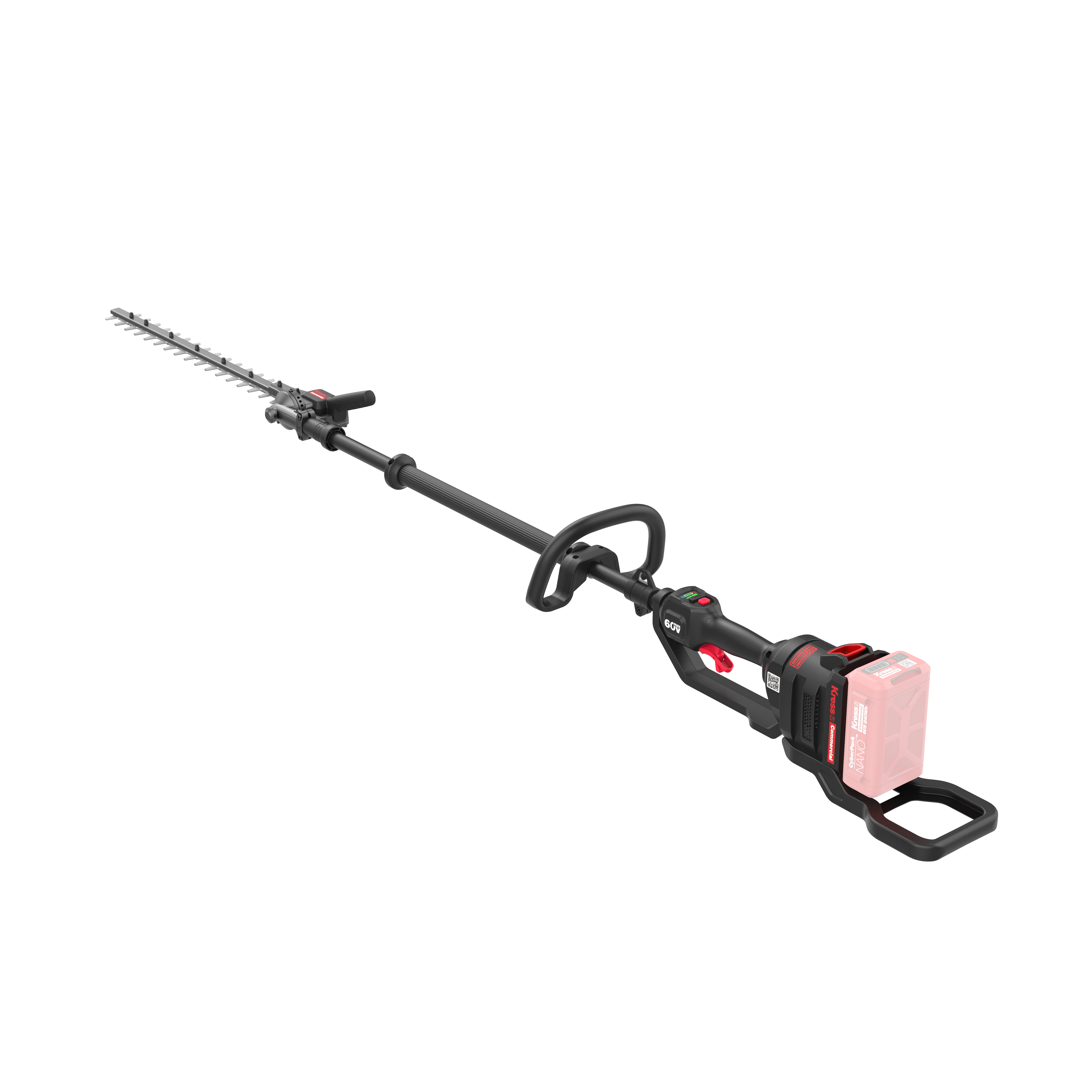 Kress KC240 Commercial 60V 55cm Short Shaft Articulating (145°) Pole Hedge Trimmer - Image 3