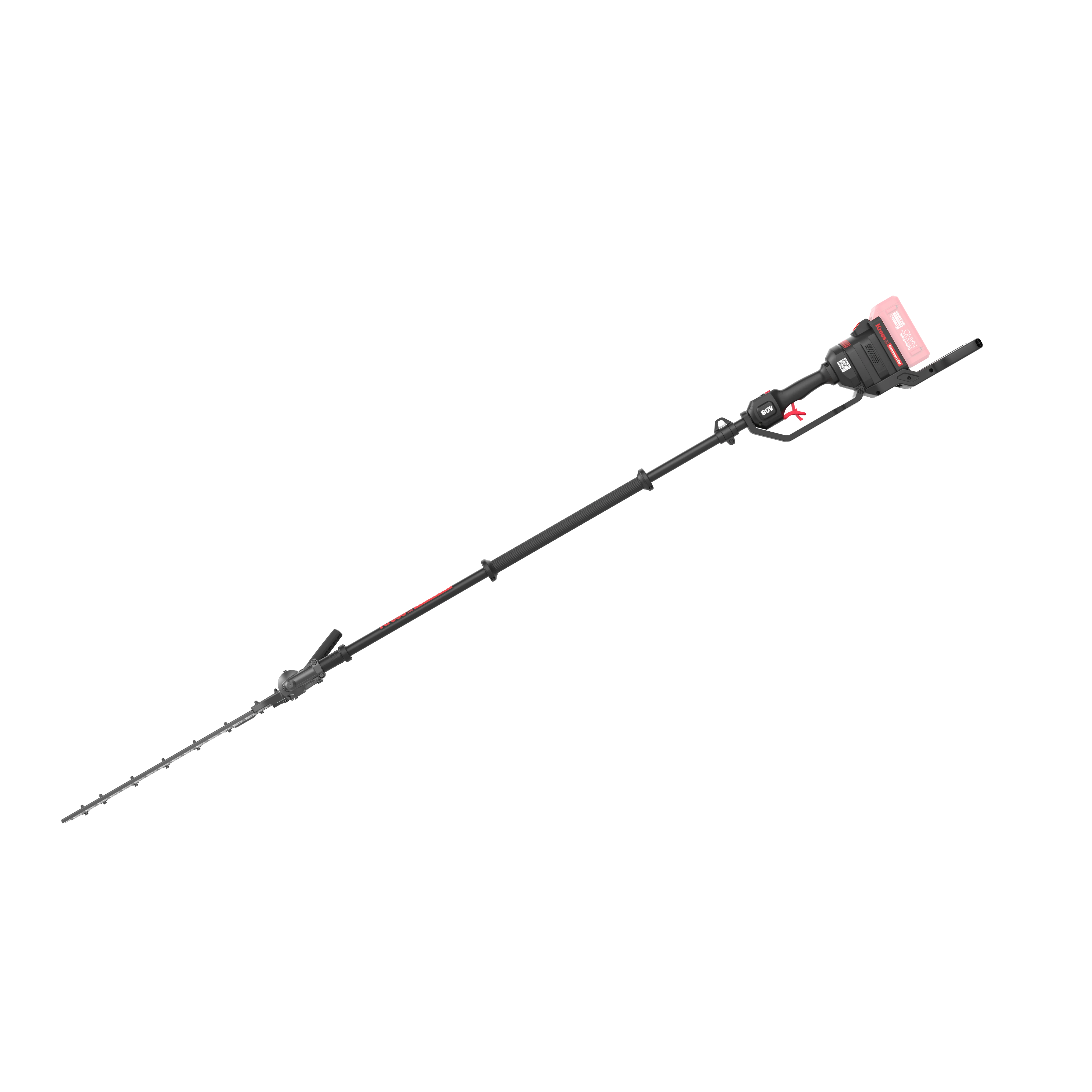 Kress KC270 Commercial Pole Hedge Trimmer - 60V, 55cm/22" Long Shaft Articulating (145°) - Image 4